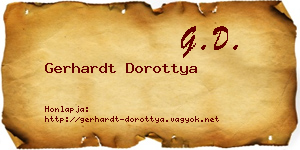 Gerhardt Dorottya névjegykártya